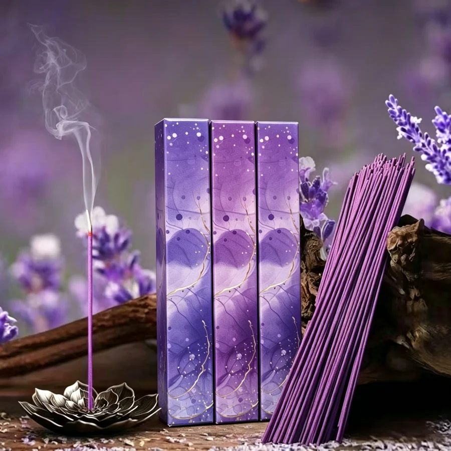 40/80/120 Lavender Oil Incense - Home Fragrance Gift Box 评论和价格