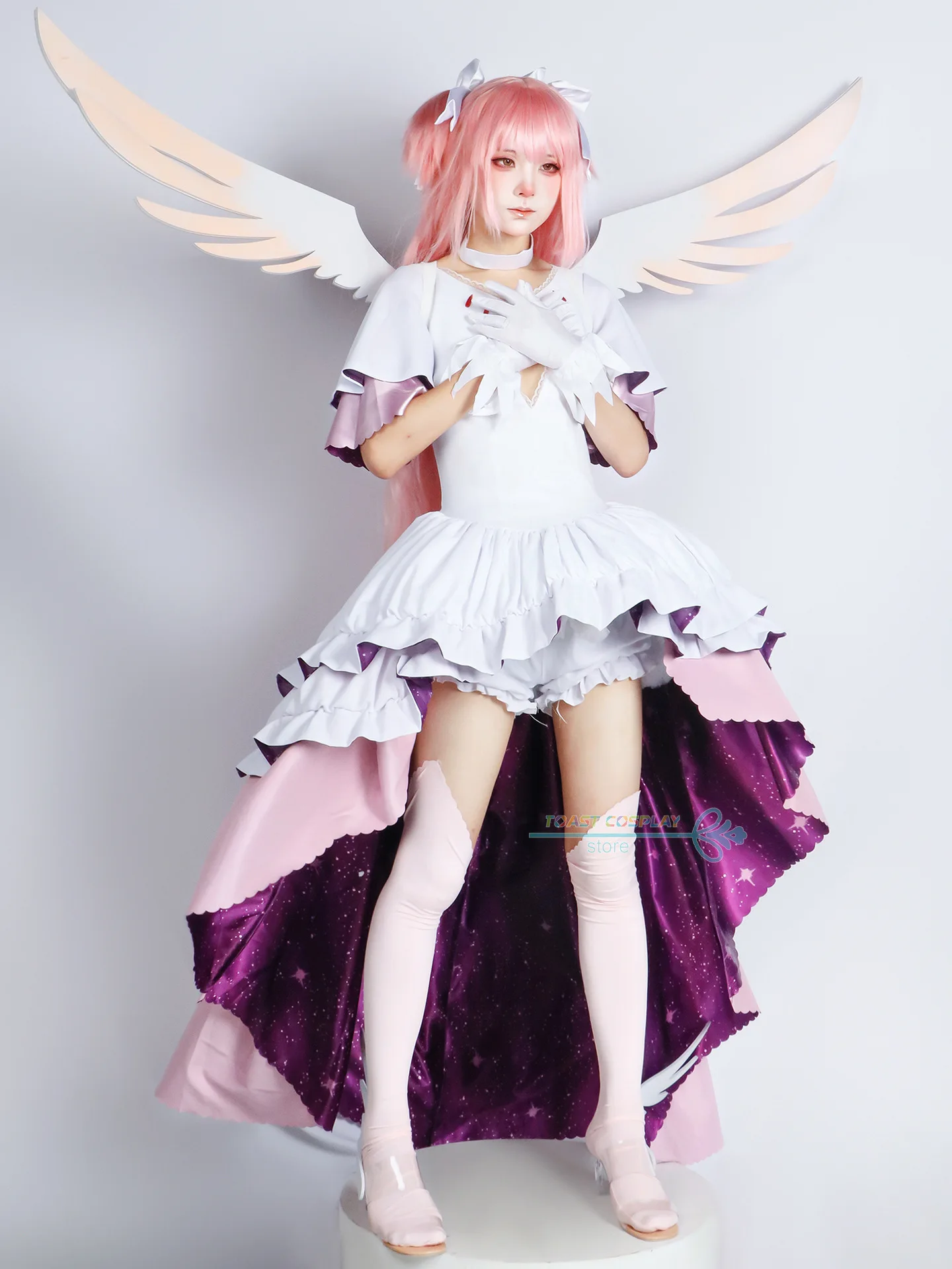 Anime Puella Magi Madoka Magica Kaname Madoka Cosplay Kostuum Vrouwen Kaname Madoka Cosplay Halloween Party Geschenken Jurk Pruik