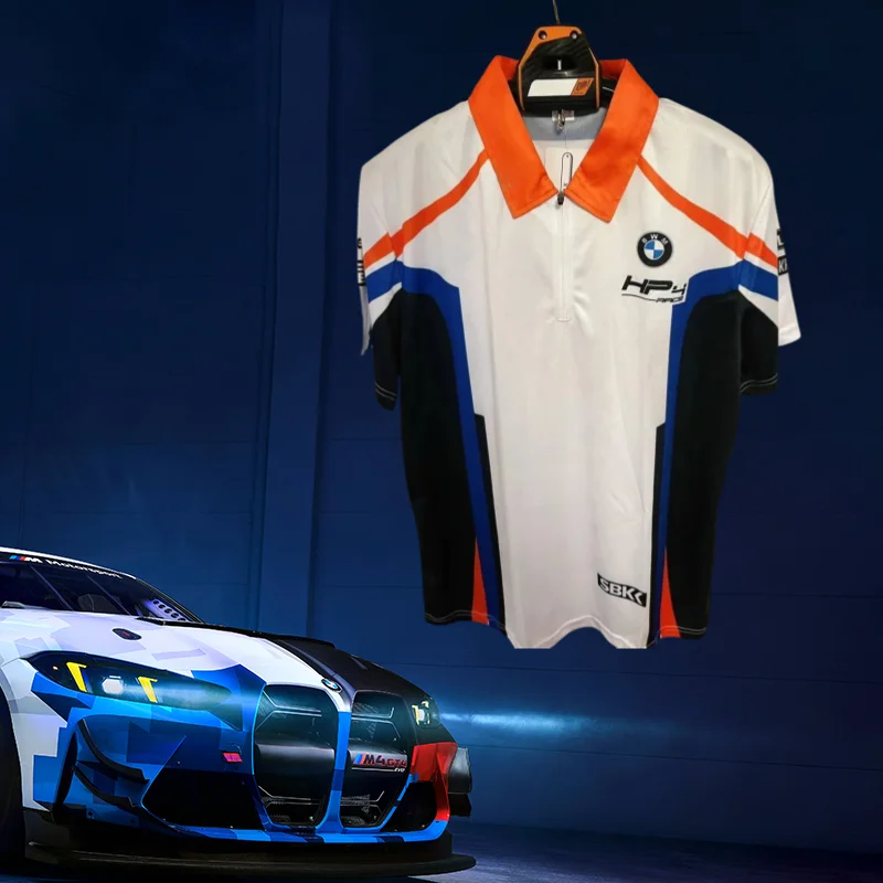 

BMW MotoGP SBK Quick-Drying POLO Shirt T-Shirt Men's and Women's Locomotive BMW Club Short Sleeve High Quality Street Top