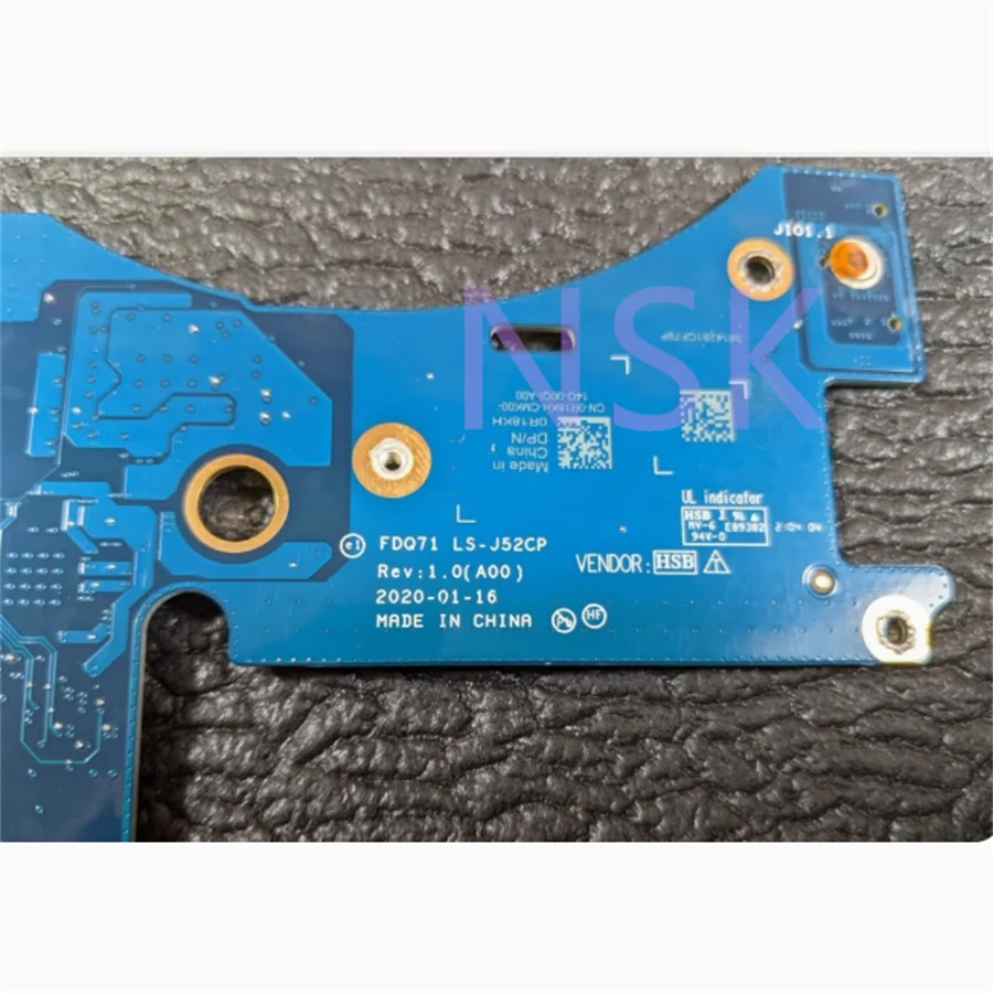 0R18KH LS-J52CP ของแท้สำหรับ Dell Alienware M17 R4เสียง USB การ์ดเครือข่ายขนาดเล็กทดสอบ100%