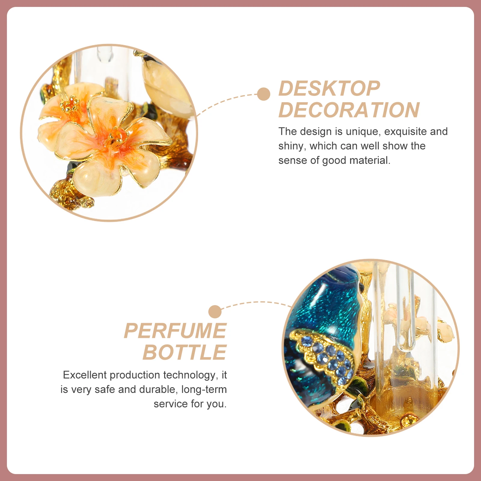 

Essential Oil Bottle Decorative Vintage Home Portable Perfume Bottles Empty Glass Refillable Aromatic Storage Safe Durable