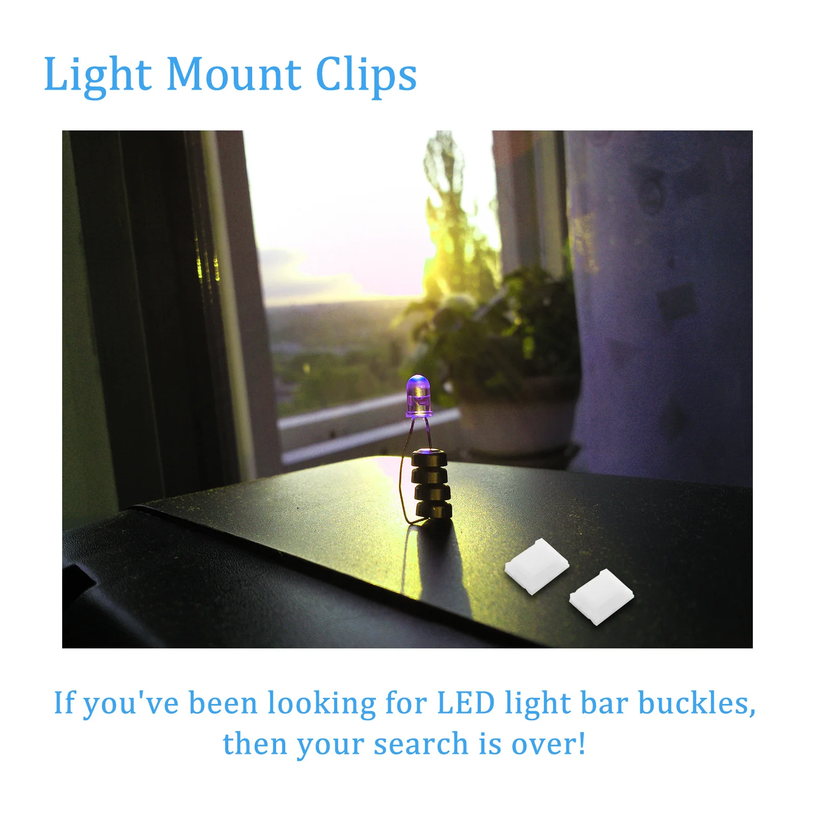 

100Pcs Self-Adhesive LED Light Bar Buckles Durable Easy Carry Practical Fixing Clips LED Light Bar Buckles Fixing Clips