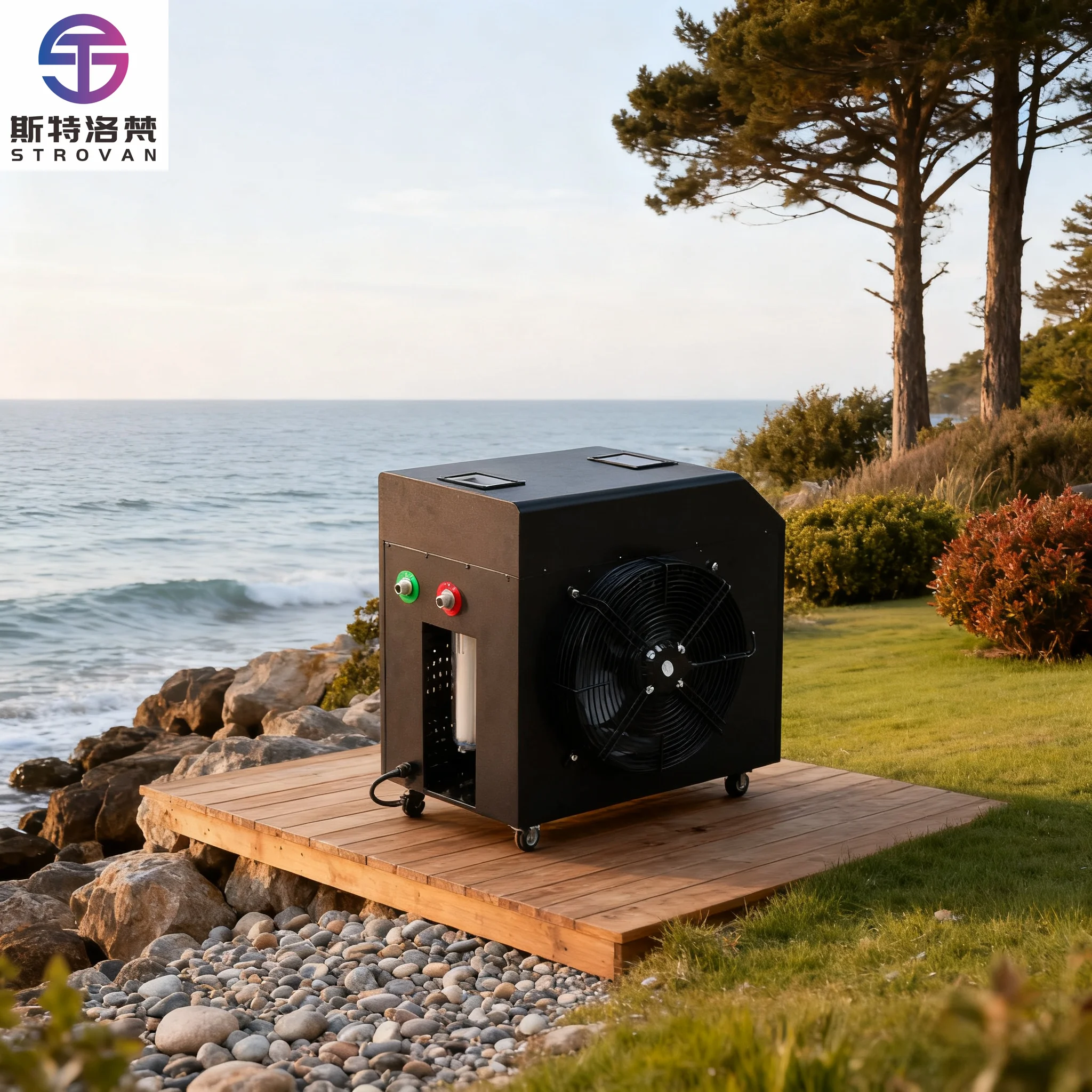 

STLF LZS Modern Style Energy-Saving Ice Bath Water Chiller with Filter 1.5horsepower Refrigeration Chiller Cold Plunge Chiller