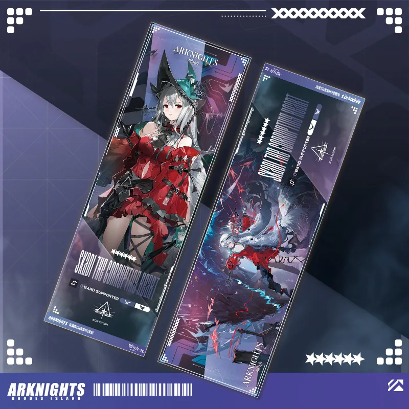 Arknights Anime Figures Lappland Amiya Texas Exusiai Laser Ticket Toy Bookmark Exquisite Christmas Gift Fans Collection Hot Sale