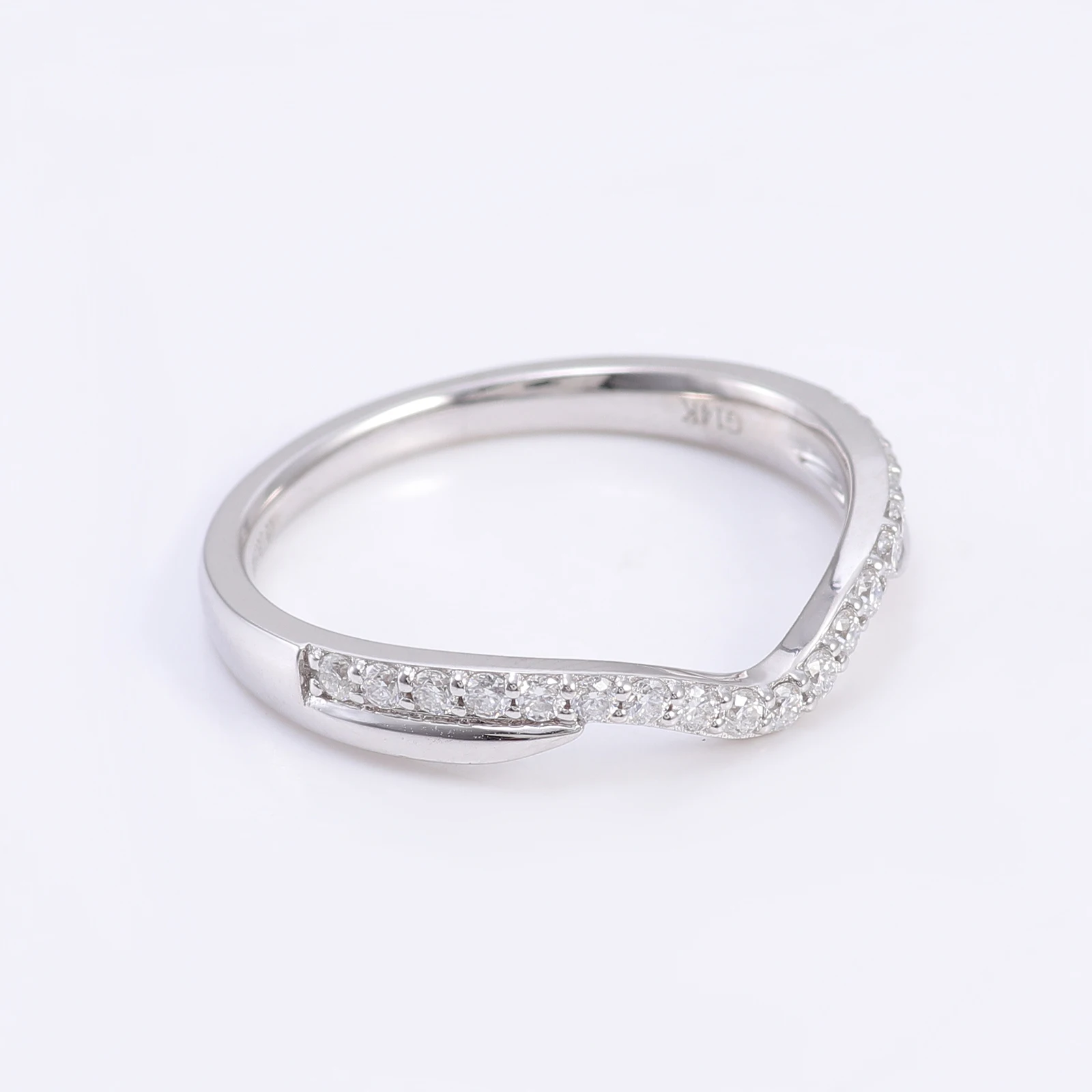 

Provence Engagement Rings 10K14K18KGold DEF/VS Lab Grown Diamonds Rings for Women half band Classic Finger Personalized Custom