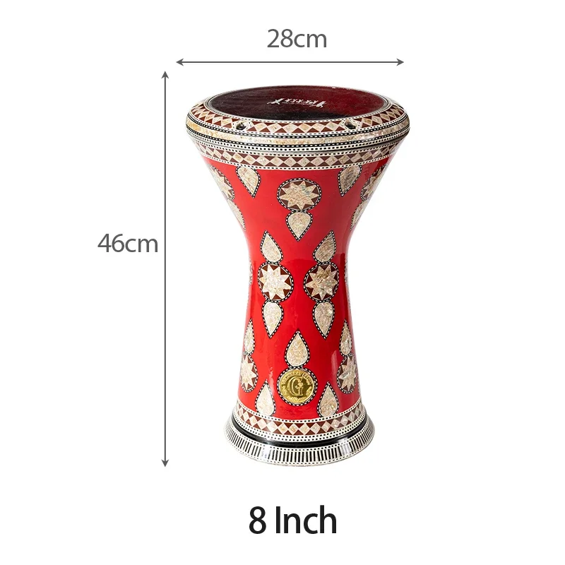 Middle Eastern Drum Darbuka Arabic Drum Handclapped Percussion Instruments Made In Egypt 8 Inch Aluminum