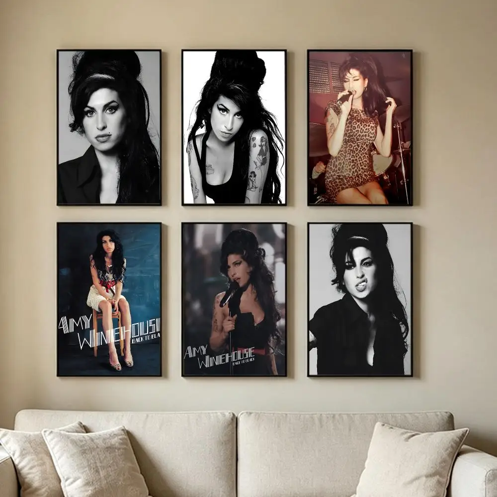 Singer A-Amy Winehouse Poster Print Art Pictures Home For Living Room And Bedroom Wall Decor Frameless Painting