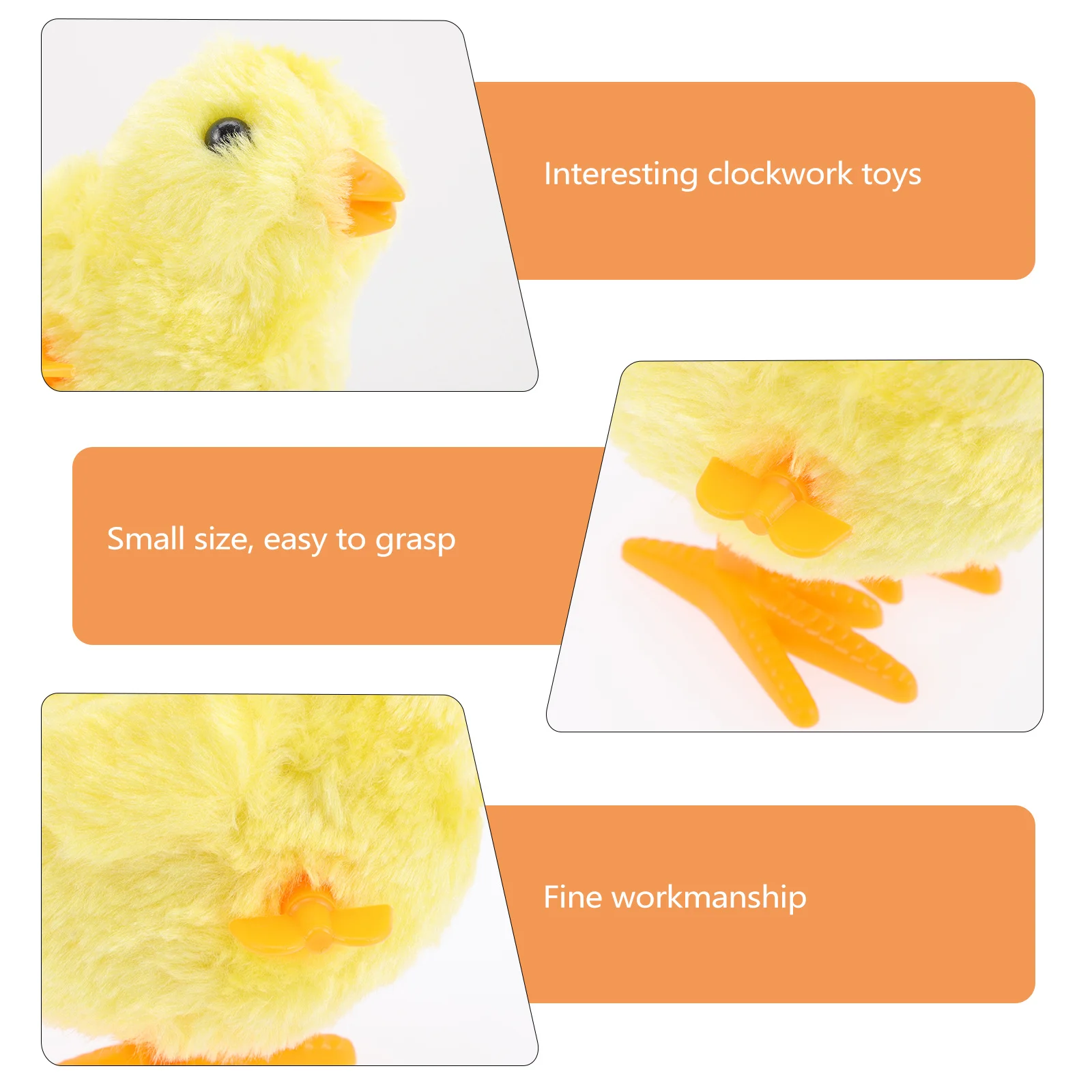 1세트 귀여운 유아용 병아리 오리 시계 동물 장난감 어린이용 부활절 선물 유아 놀이 시간 장식 시계 동물 장난감