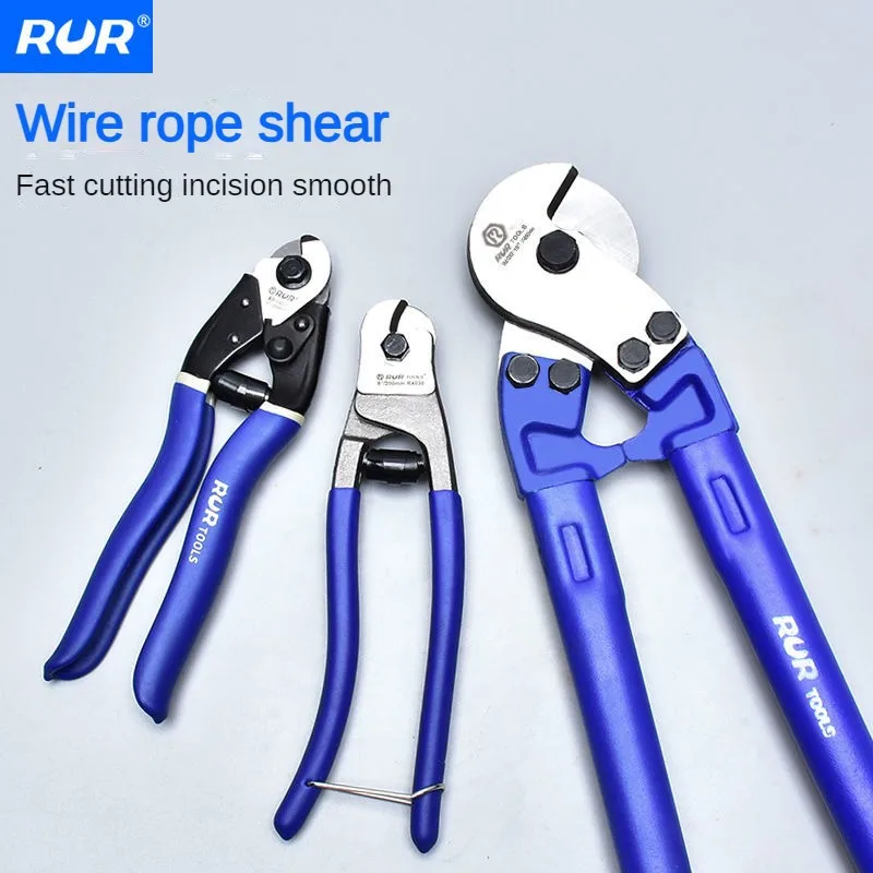 RUR Steel Wire Scissors 8/18 Inch Cable Cutter Multifunctional Manual Electrician Pliers Stripping Cutting Hand Tools Wire Tool