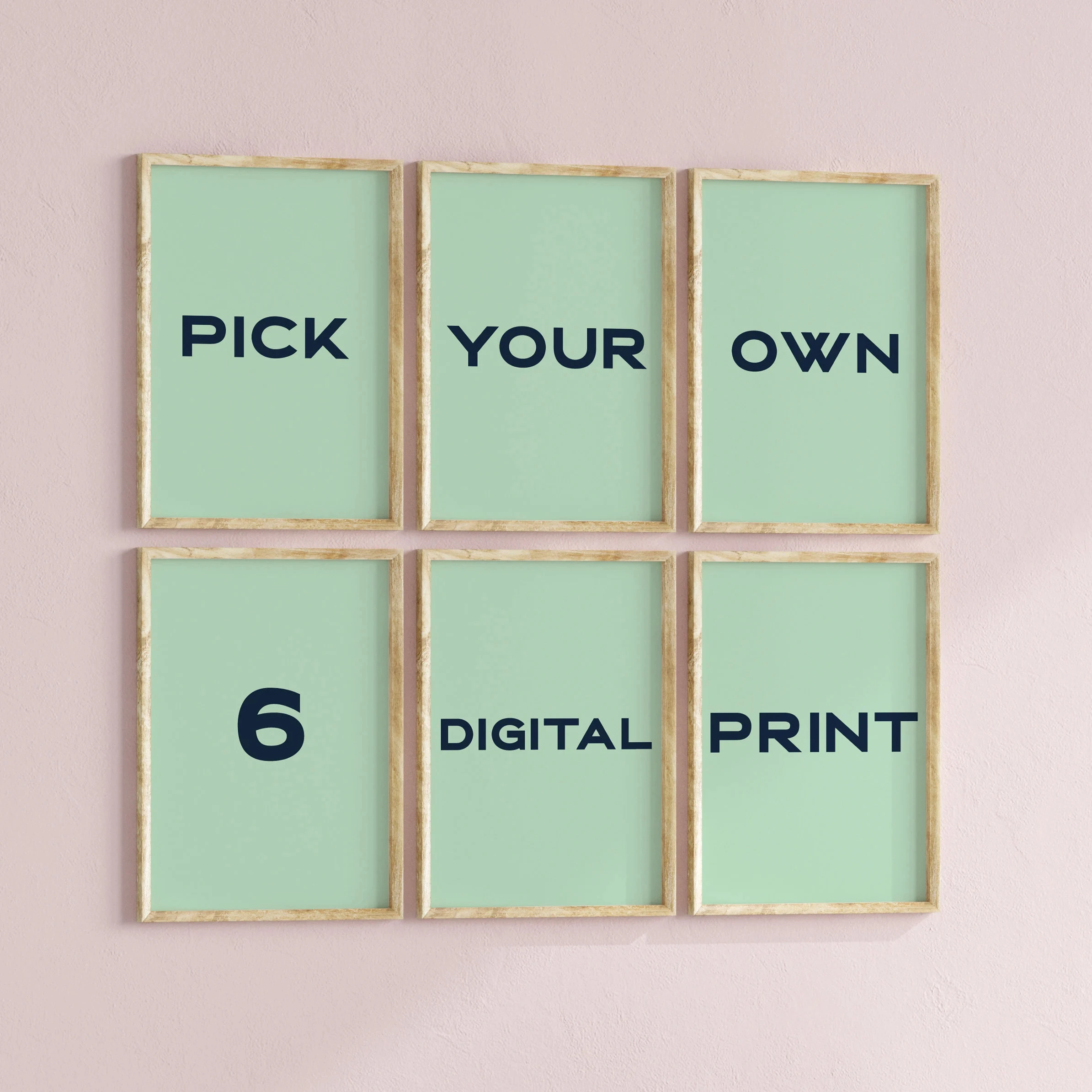 Home Decor Aesthetic Pinterest - 6-teiliges Set Personalisierte Rahmenlose Wandkunst, Maßgefertigte