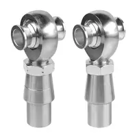 Kit de extremo de varilla de junta Heim de 3/4 "", 2 uds., extremos de varilla, juntas cromáticas, extremo de varilla, rosca izquierda y derecha, Kit de extremo de junta Heim con espaciador, accesorios para coche