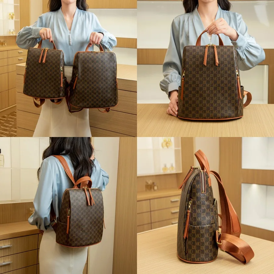 

【New style】One piece on behalf of the brand summer backpack for women. New fashionable large-capacity computer bag. Travel back