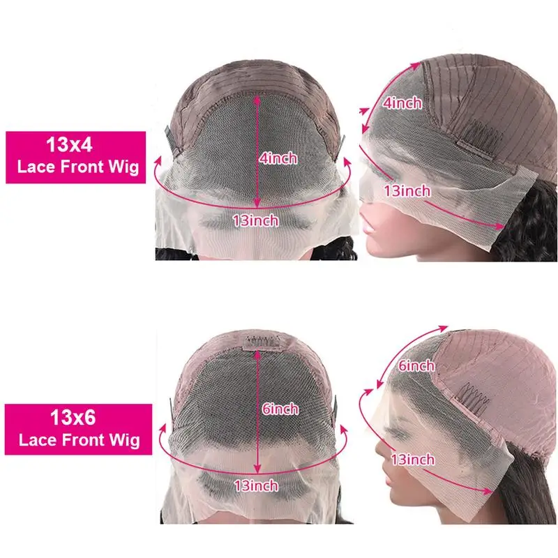 30 40 بوصة شعر مستعار موجة عميقة 250% الكثافة HD الدانتيل الباروكة الأمامية 13x 4/13x6 خصلات الشعر المستعار الإنسان 12A شعر مستعار مجعد مع شعر الطفل قبل قطعها شعر مستعار