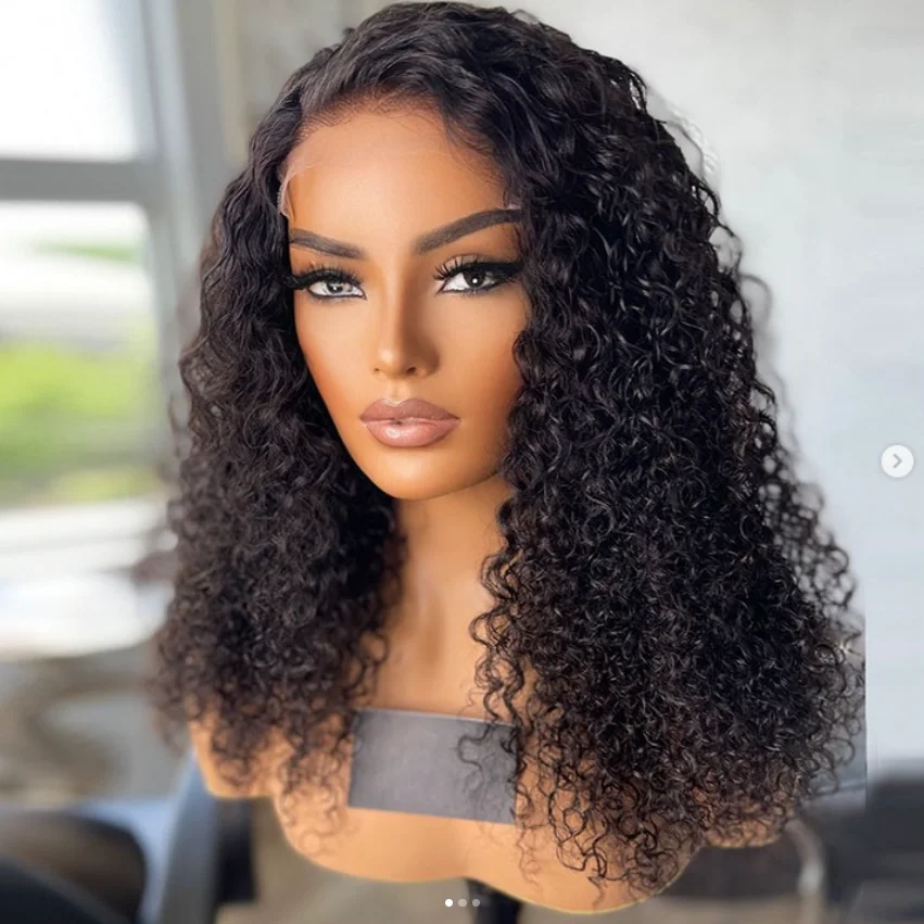 

Deep Wave Glueless Wig Human Hair Ready To Wear And Go PrePlucked For Women Precut 4x4 Hd Frontal Curly Lace Front Wigs On Sale