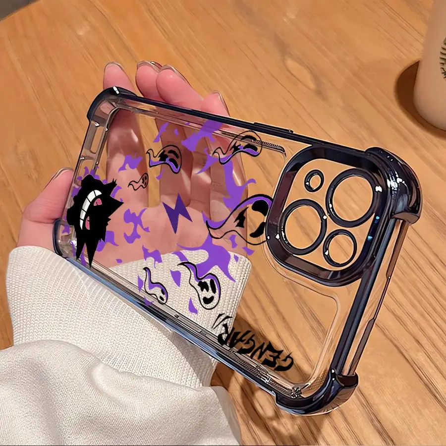 Case for Apple iPhone 11 16+ 15+ 13 XS 16 Pro Max 15 Plus 14 12 Soft Funda Back Phone Cover Purple Flame Ghosts