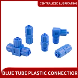 Pneumatic Fittings Corrosion Resistance Gas Pipe Plastic Connector Blue External Thread 1/8