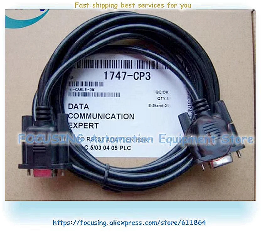 New 1747-CP3 AB-PLC Programming Cable Rs232 Applies To SLC 5/03 5/04 5/04