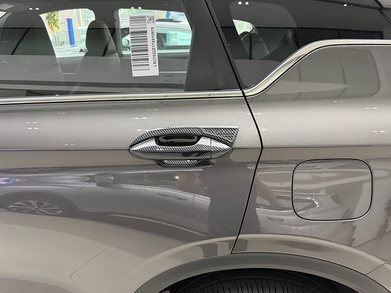 For Geely New Coolray Proton X50 2025 2026 2027 Carbon Fiber Style Outer Door Bowl Handle Fuel Tank Cover Decoration Trim