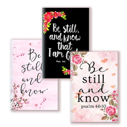 A5 Notebook Christian Quote Psalm 46 10 Verse - Be Still and Know That I Am GOD - Bible Note Book Wisdom Vibes Faith Words