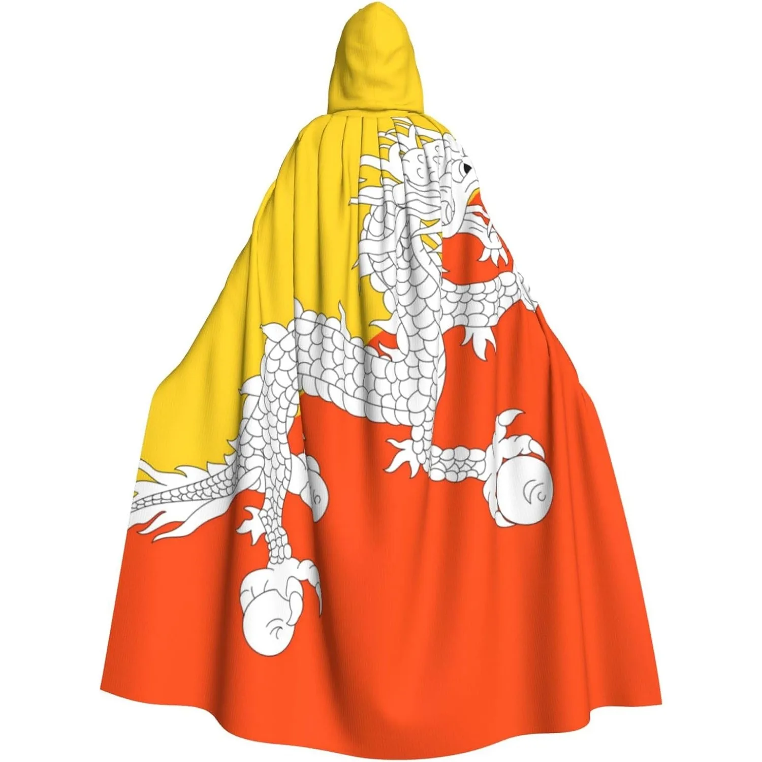 

Накидка-накидка унисекс для взрослых с капюшоном, милые накидки с принтом флага Королевства Bhutan, для костюмов на тематических вечеринок на Рождество и фокусников