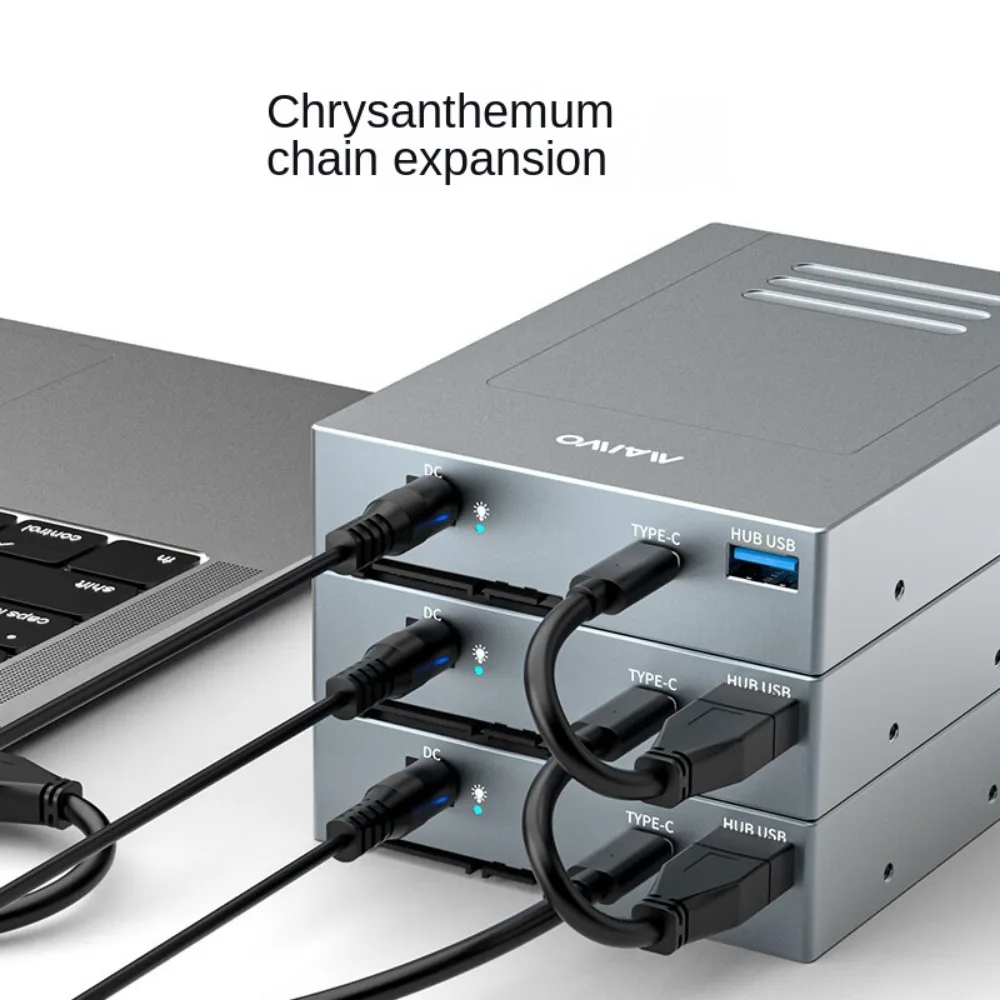 MAIWO M.2 NVMe SATA SSD-Gehäuse 2,5 Zoll HDD SSD Dockingstation mit USB 3.0 Hub USB-C-Adapter für PC Laptop Datenübertragung
