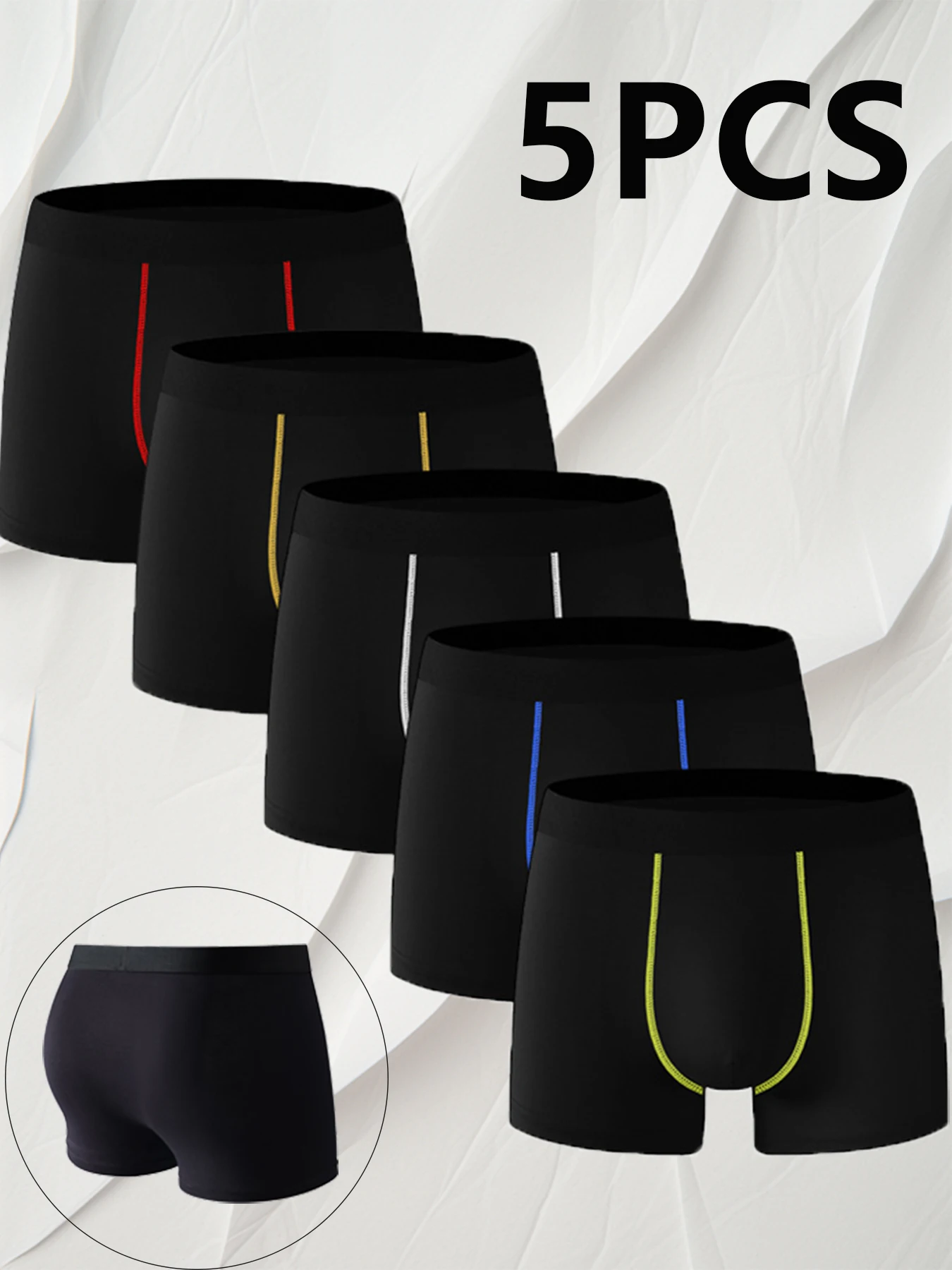 

2025 модное новое стильное мужское нижнее белье черного цвета, мужские брюки с плоскими углами, дышащие спортивные мужские трусы, повседневные шорты для мальчиков