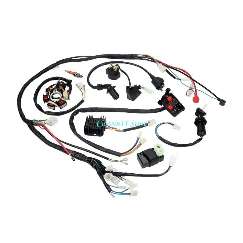Y1UB CDI Wiring Harness for GY6 125CC 150CC Motorcycles Enhanced ATV Systems