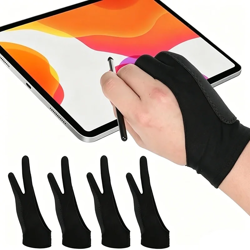 

Anti-Touch Two-Finger Glove Graphic Artist Drawing Gloves Painting Anti-fouling Tablet Screen Gloves For Apple iPad Air Tablet