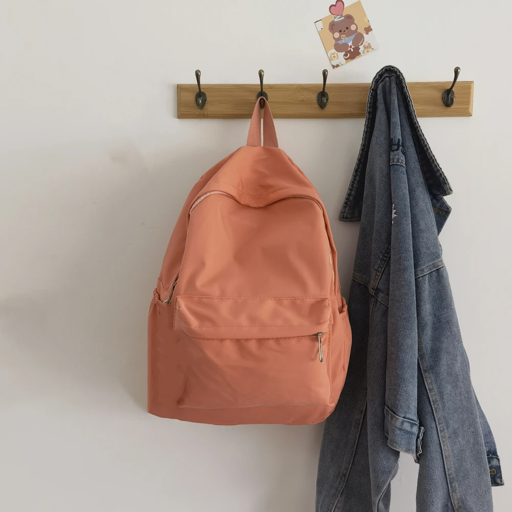 ファッション女性大容量旅行バックパックプレッピースタイル無地学生スクールブックバッグナイロンナップザックカジュアルデイパック