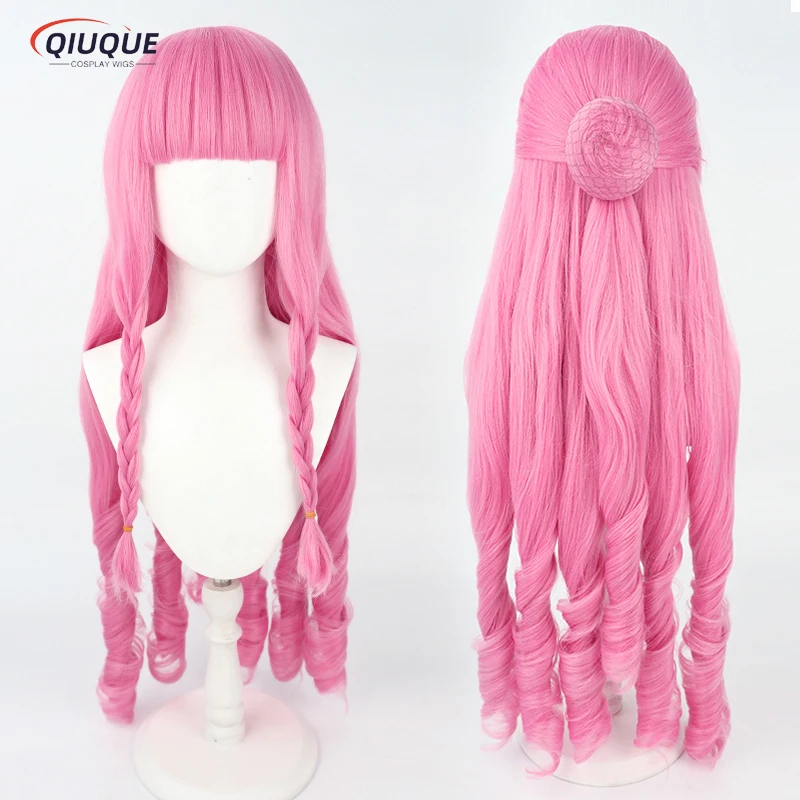 Anime Perona Cosplay Pruik 80Cm Lange Roze Krul 2 Stijlen Perona Hittebestendig Synthetisch Haar Halloween Party Pruiken + Pruik Cap