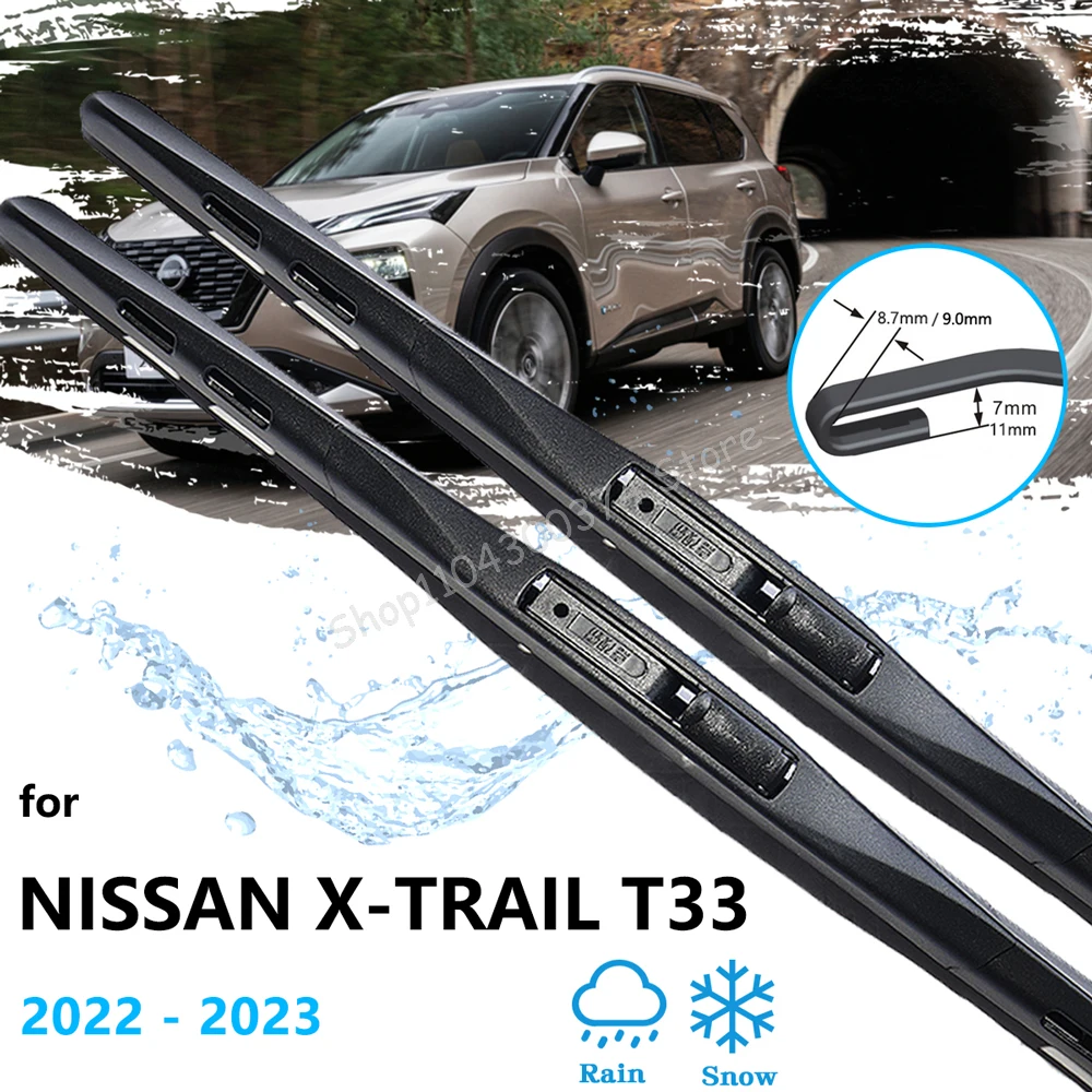 For Nissan X-Trail X Trail T33 2022 2023 Rubber Strip Refill Front Wiper Blade Cutter Windshield Windscreen Accessorie Hatchback