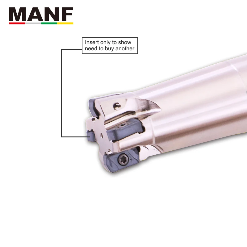 MANF Face Milling Holder Milling Cutter EXN03R16D15d150L2T 15mm 16mm 20mm High Feed CNC Mill Tools For LNMU0303ZER Insert