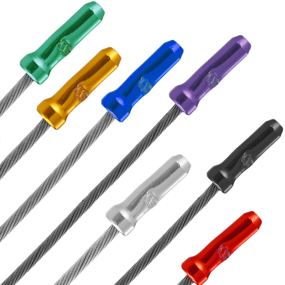 

Bike Shift Brake Cable End Caps MTB Road Bike Shift Brake Inner Cable End Cap Aluminum Alloy End Cap Derailleur Wire Tips