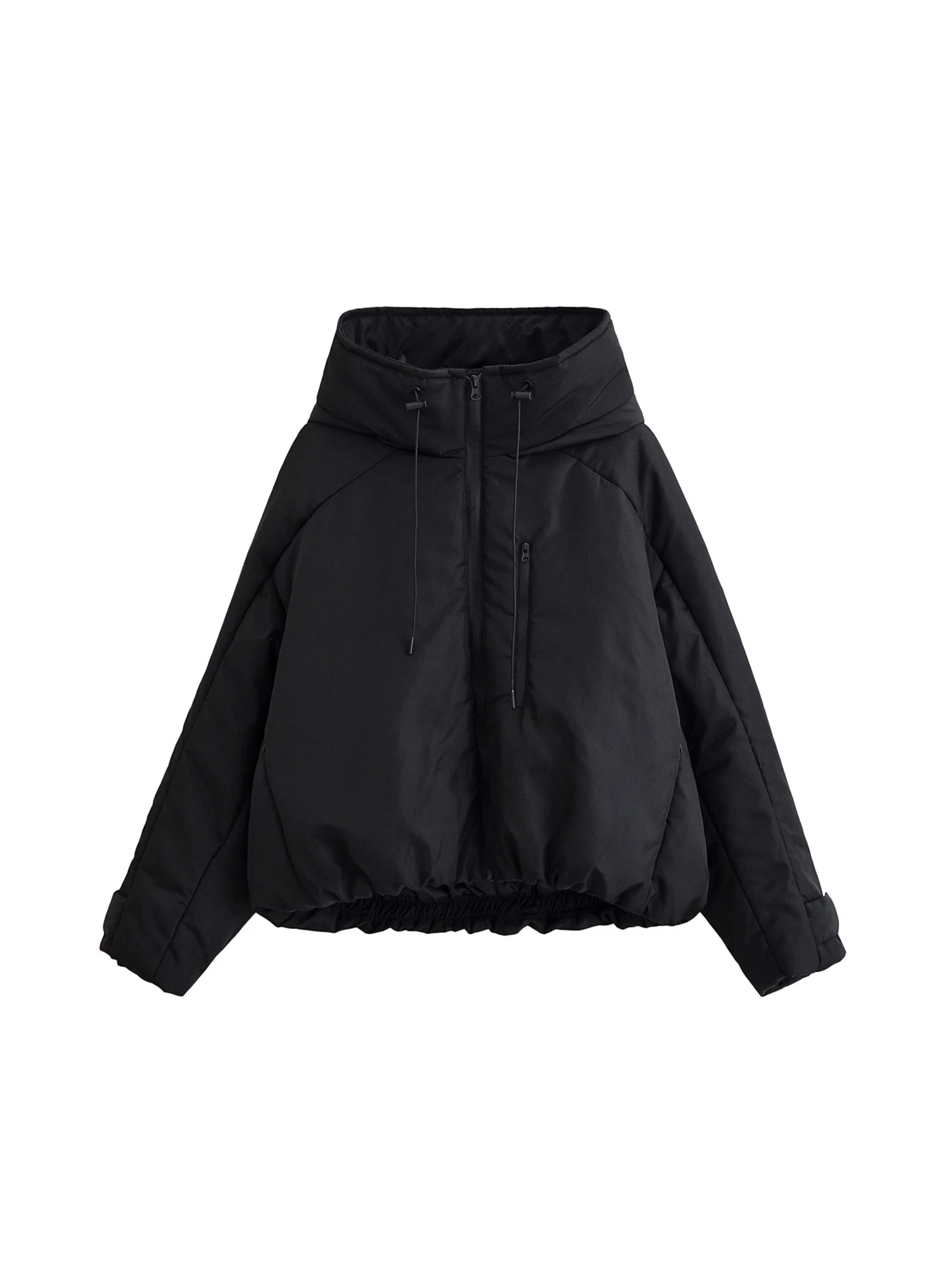 Dames zwarte gotische hoodie parka jas warm dikker bovenkleding harajuku oversize coltrui gewatteerde jassen vintage jaren 2000 winter