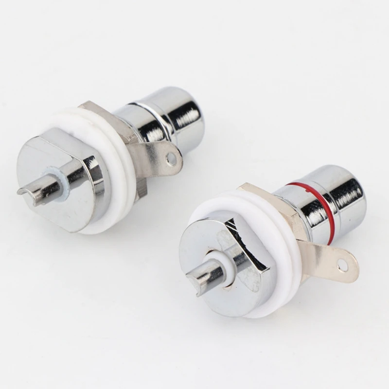 10 قطعة مطلي بالروديوم مقبس RCA أنثى لوحة جبل التوصيل محطة الصوت لوحة RCA جبل الهيكل دائم سهلة التركيب