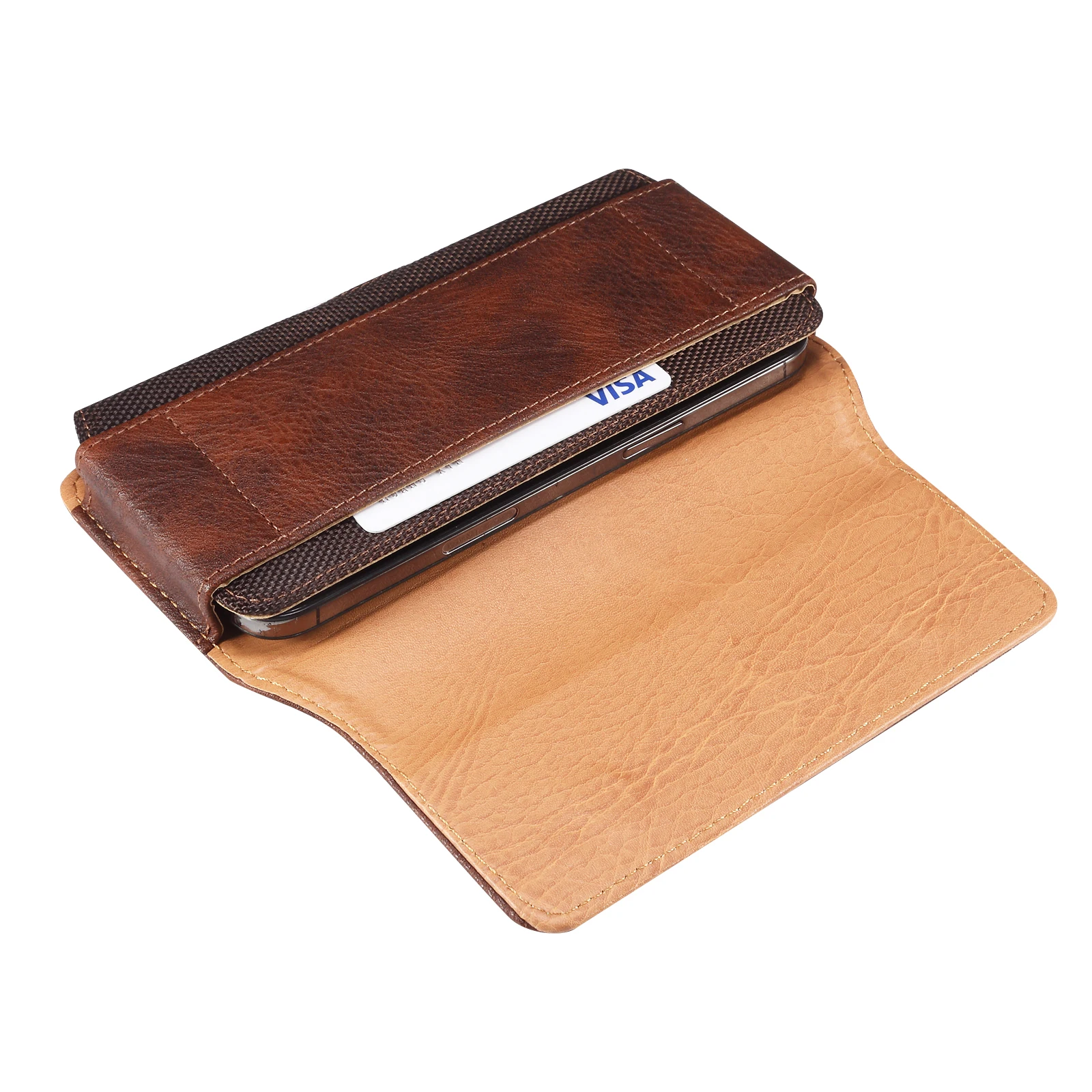 NEUE Leder-Handytasche mit Gürtelclip für Herren, Hüfttasche für iPhone 17 16 15 14 Pro Max, Samsung Galaxy S25 S24, Redmi Holster-Hülle – Detail 2