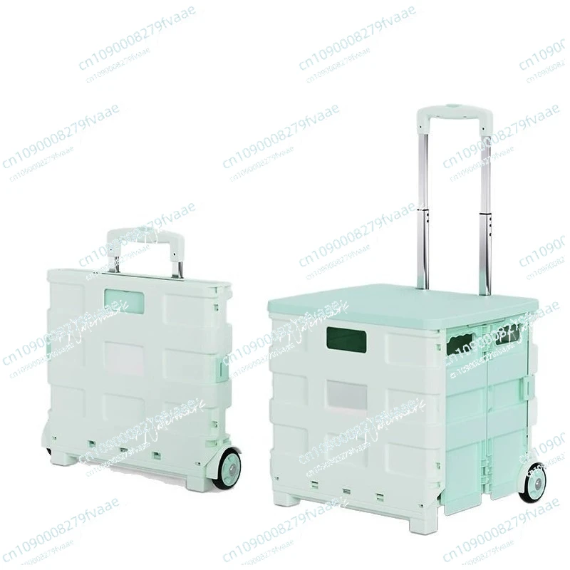 Small trolley, light folding trolley, shopping snack rack, mobile camping, portable shopping, pick up express artifact