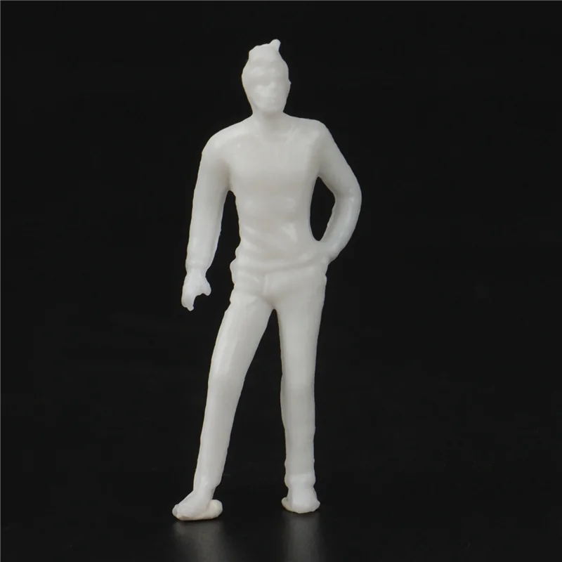 B05C-1:50 Figure bianche Modello architettonico Scala umana Modello HO Popoli in plastica, 20 pezzi