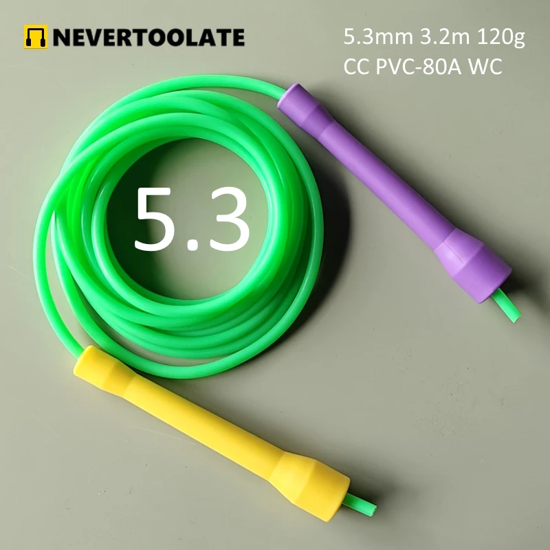 3.5 meters total rope length (3.2m in between) 5.3mm PVC ROPE CC HANDLE skipping jump rope speed rope  fitness