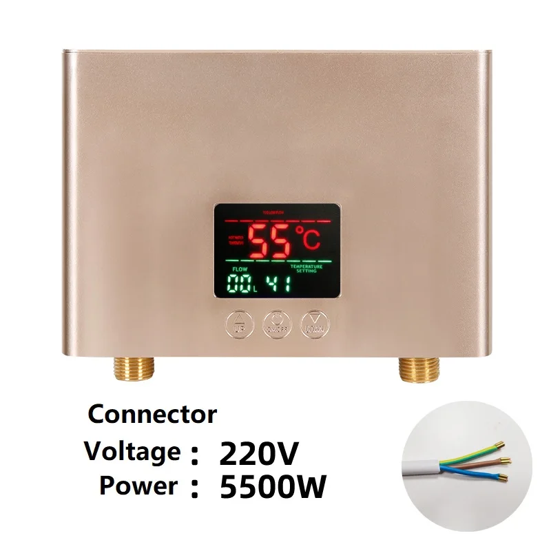 

3KW/5.5KW Instant Water Heater Fast Heating Intelligent Frequency Conversion Constant Temperature Remote Control Water Heater US