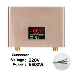 Chauffe-eau électrique instantané 110-220AC, sans réservoir, avec télécommande, pour la cuisine