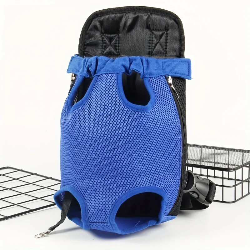 小型犬と猫用の通気性のあるバックパック - 快適なショルダーストラップとメッシュデザインで旅行が簡単