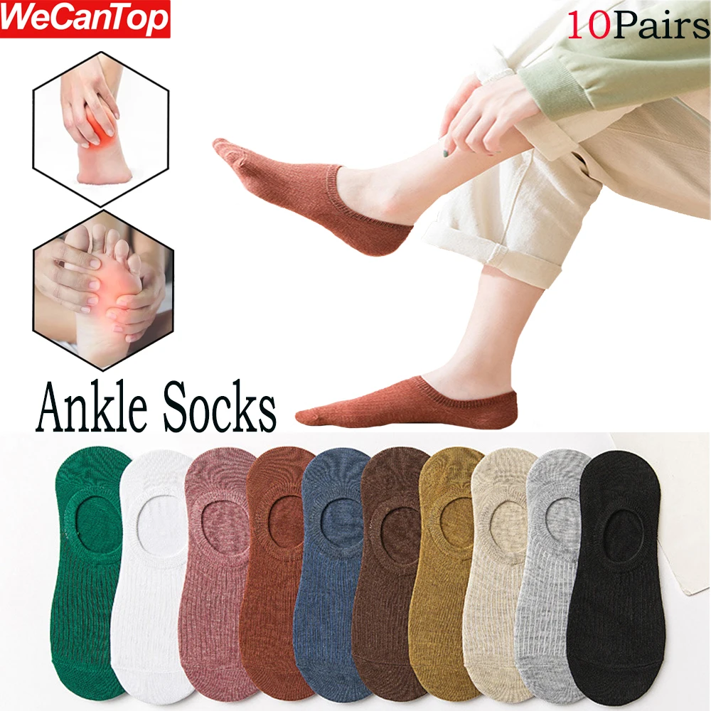 10Pairs No Show Socks Womens Low Cut Anti-Slid Athletic cushion Ankle Footies Low Cut Socks Casual Invisible Liner Socks Sports