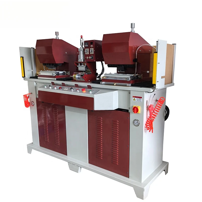 Energy-Saving Double Head Belt Hole Punching Machinewith Hot Stamping Function For Leather And Belts