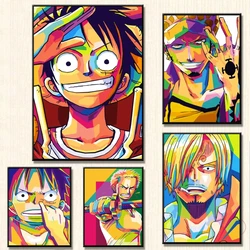 One Piece Luffy Canvas Posters Cuadros Best Gift Children's Bedroom Decor Modular Prints Wall Stickers Classic Hanging Cartoon