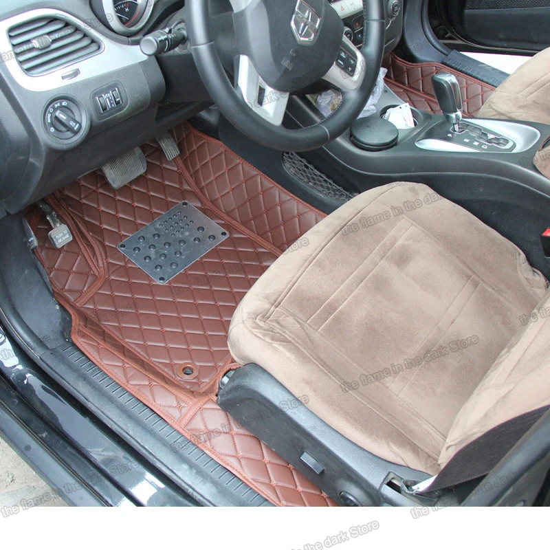 leather car interior floors mat for dodge journey fiat freemont 2009 2010 2011 2012 2013 2014 2015 2016  2017 2018 carpets