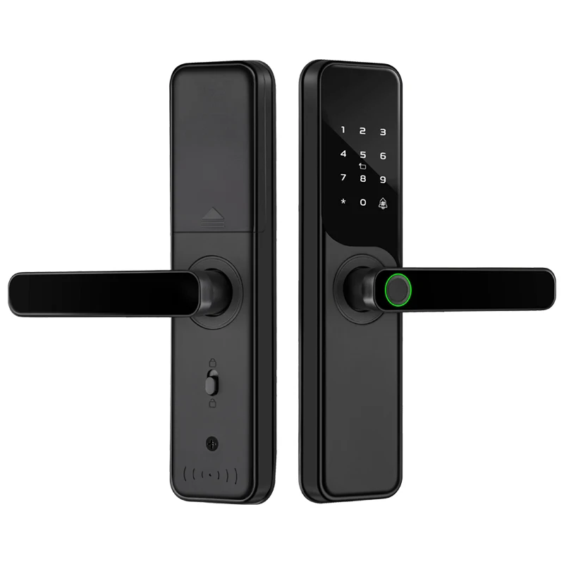 Tuya APP Password Key Card Smart Intelligent Door Lock Fingerprint Remote Unlock for Wooden Metal Door