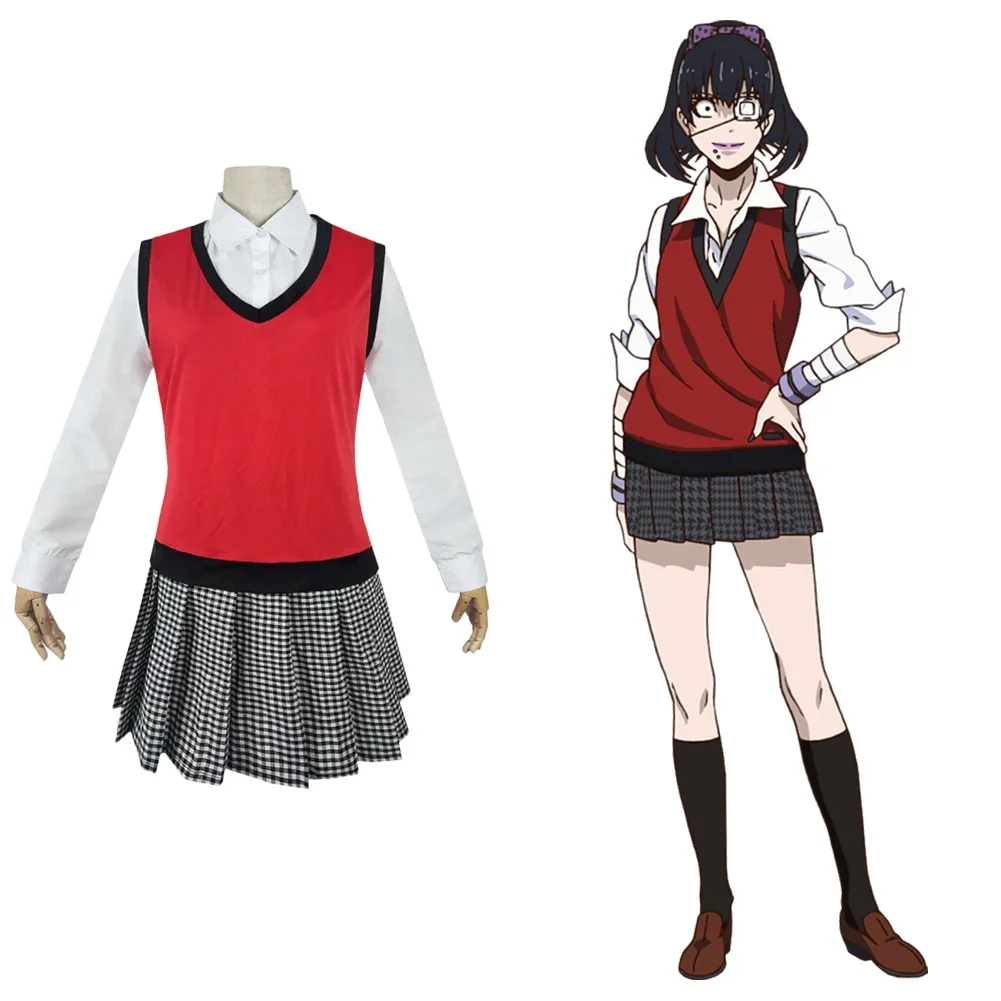 

Kakegurui Midari Ikishima Cosplay Costume Women School Uniform Outfits Halloween Carnival Suits