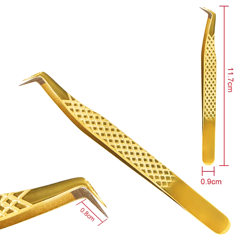 1pcs Eyelashes Tweezers Anti-static Eyelash Extension Tweezer Fan Lash Eyebrow Tweezers Straight Excellent Closure For Fiber Tip