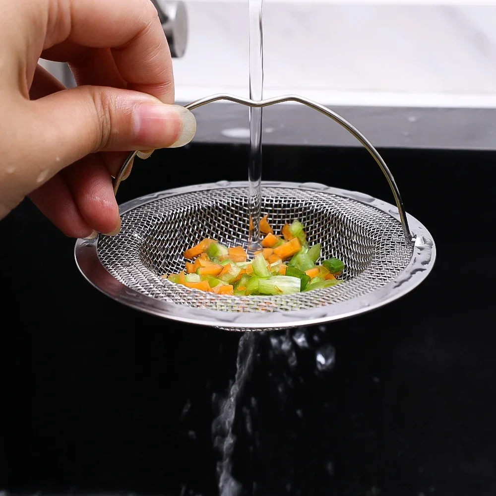 Kitchen Sink Filter Stainless Steel Sink Filter Screen Bathtub Hair Catcher Sewer Anti-clogging Drains Port Floor Strainer Multi